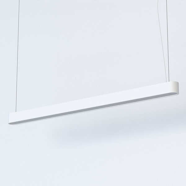 Lampa wisząca podłużna Soft 7537 Nowodvorski do jadalni metalowa biała
