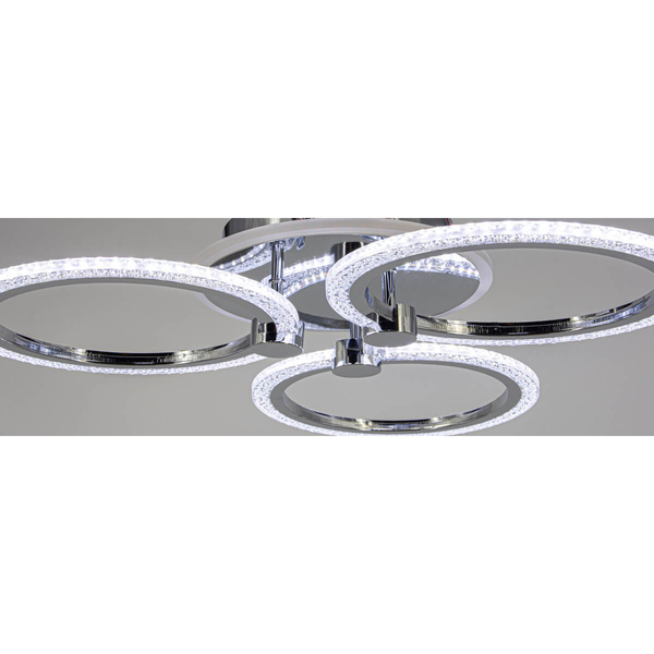 Sufitowa lampa DRS2032/3 rings 48 LED 47W 3000-6000K tryb nocny chrom