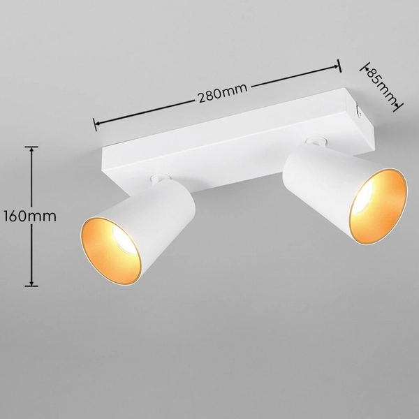 Sufitowa lampa Sharp 817100231 reflektorki tuby do kuchni metalowa biała