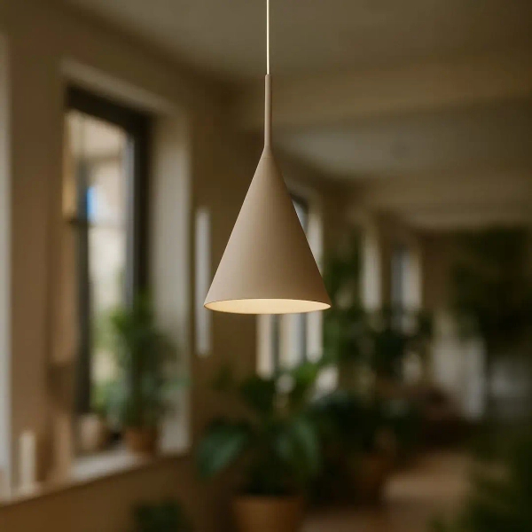 Nowoczesna zwisająca lampa Capital MLP2468 stożek regulowana beżowy