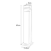 Podłużna lampa ogrodowa Tamiza K-8208 Kaja IP44 słupek metalowa czarna