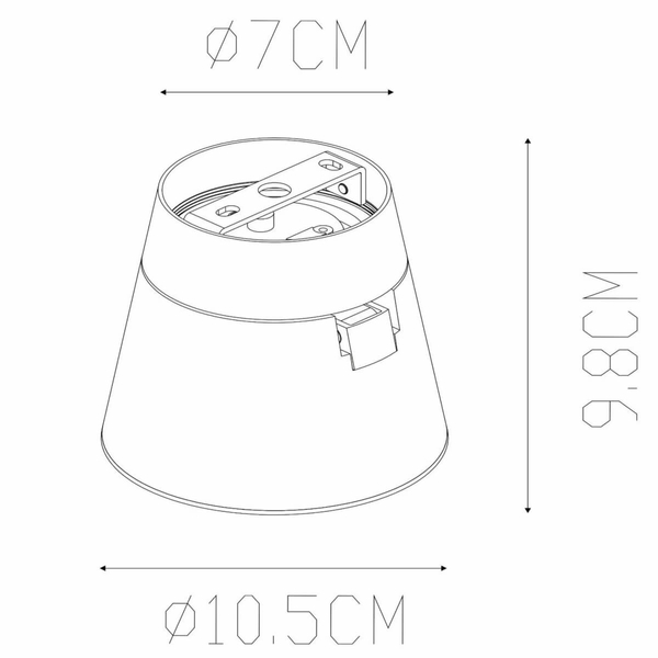 Biała lampa sufitowa Trigono kierunkowy downlight metalowy