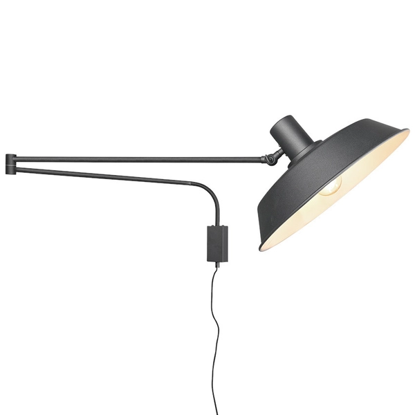 Industrialna LAMPA ścienna BOLDER 200300132 Trio metalowa OPRAWA loftowy kinkiet czarny