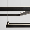Minimalistyczna LAMPA wisząca JAEN LE41426 Luces Exclusivas metalowa OPRAWA ściemnialny ZWIS LED 50W 3000K kwadratowy czarny