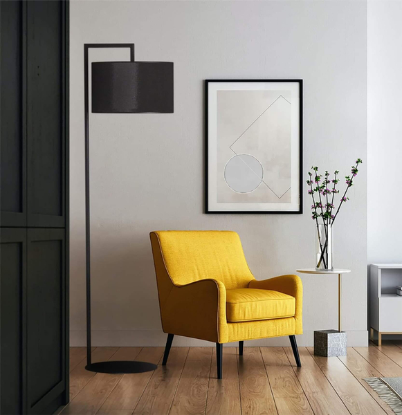 Lampa podłogowa Simone K-4323 minimalistyczna czarna