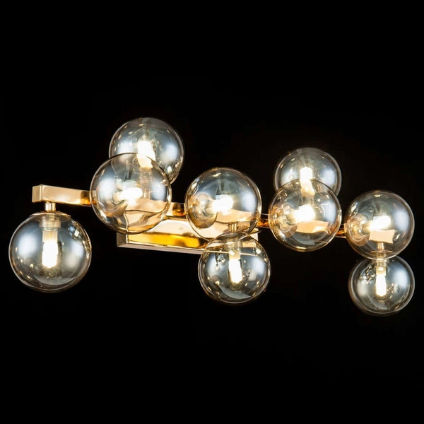 Kinkiet LAMPA ścienna DALLAS MOD547WL-09G Maytoni modernistyczna OPRAWA szklane kule balls złote