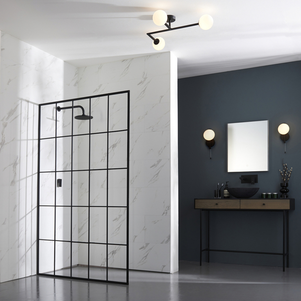 Ścienna lampa kula L&-194081 Light& z włącznikiem IP44 czarna