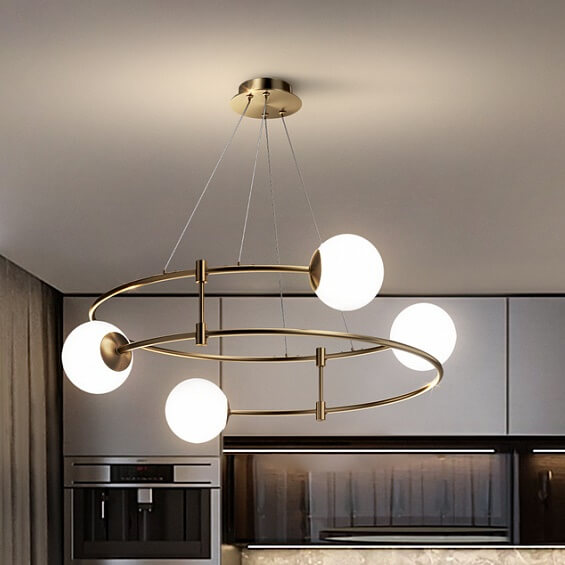 Lampa wisząca Balance MOD317PL-04G kule balls złota