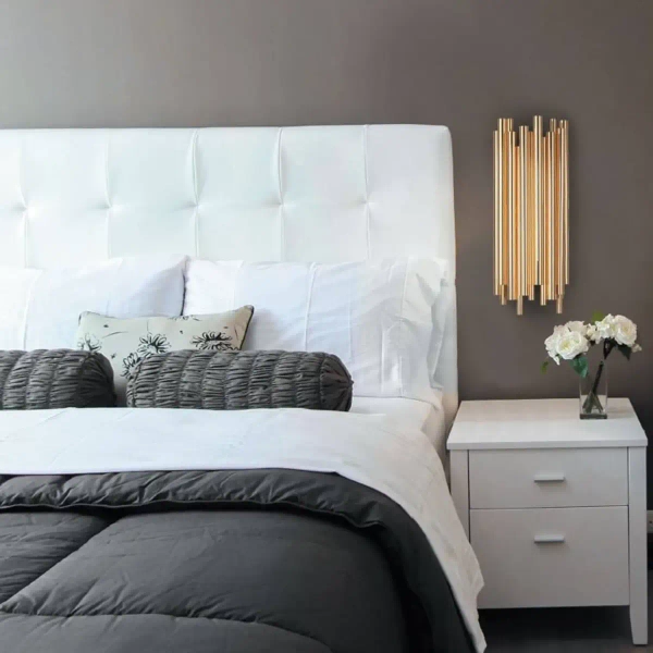 Dekoracyjny kinkiet ścienny Tubo ST-1671 GOLD Step rurki złote