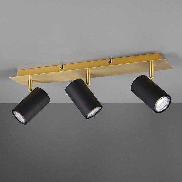 Potrójna lampa sufitowa VANTOS DL380802400 Trio reflektorki czarna złota