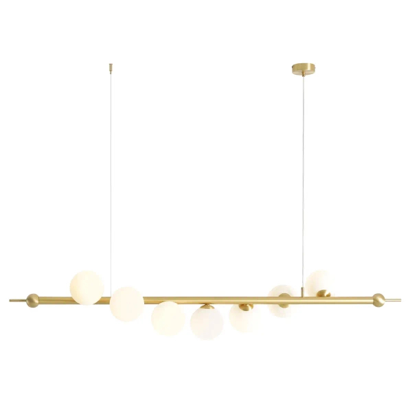 Wisząca lampa pokojowa Wave 1115T40 Aldex szklane kule mosiądz białe