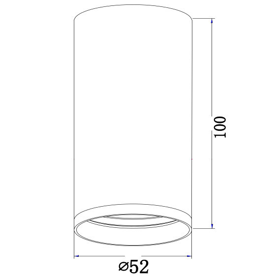 Sufitowa LAMPA spot FOCUS S C052CL-01W Maytoni metalowa OPRAWA plafon tuba biała