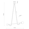 Podwójna lampa wisząca loft Helix 4948 TK Lighting drewniana czarna