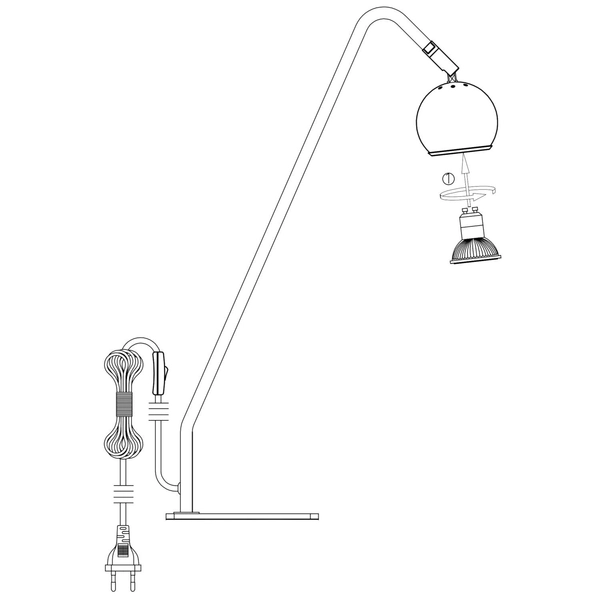 Stojąca LAMPKA biurkowa COCO 107340 Markslojd metalowa LAMPA stołowa regulowana kula ball czarna