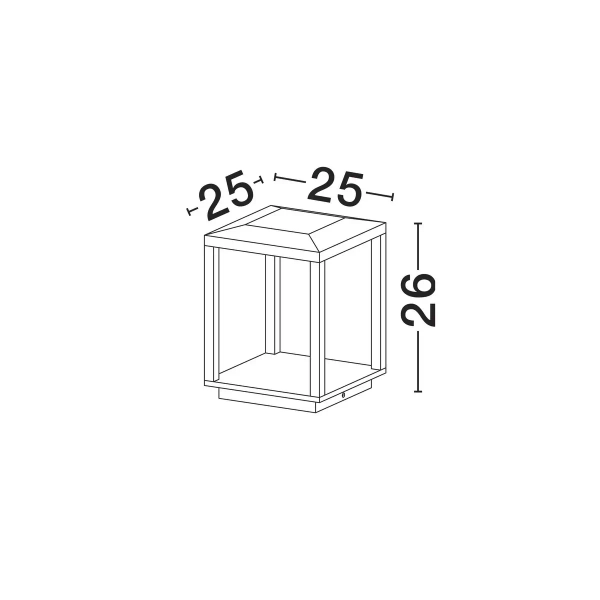 Lampa stojąca tarasowa ORVENZA LE75174 LED 15W 3000K IP65 czarna
