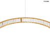 Glamour lampa wisząca Liberty LED 24W 3000K złoty ring