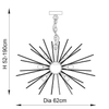 Lampa wisząca na łańcuchu Lena 76350 gwiazdka metalowa chrom