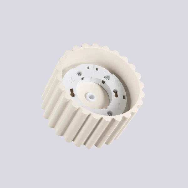 Plafon ryflowany do salonu AURA SL.1792 okrągły beżowy