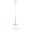 Wisząca lampa szklana kula CAFE 39563001 do salonu biały srebrny