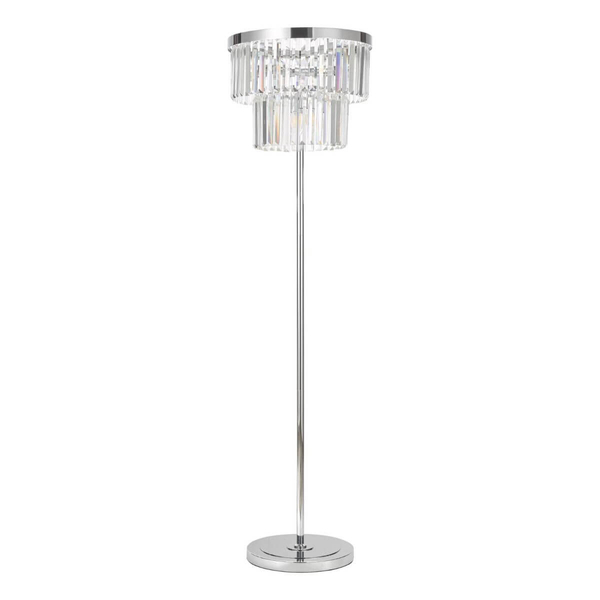 Podłogowa lampa salonowa Angel ANG4908 Dar Lighting glamour kryształ chrom