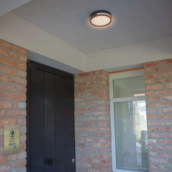 Zewnętrzna LAMPA sufitowa ROLA 6382201118 Lutec metalowa OPRAWA plafon LED 13W 3000K okrągły IP54 szary