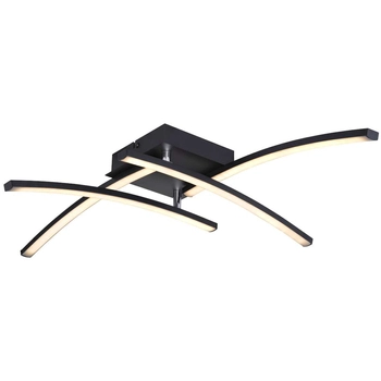 LAMPA sufitowa TANSY 67129-24 Globo metalowa OPRAWA plafon LED 24W 3000K-6000K regulowany czarny