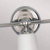 Szklany kinkiet Huguenot Lake FE-HUGOLAKE3BATH Feiss IP44 chrom biały