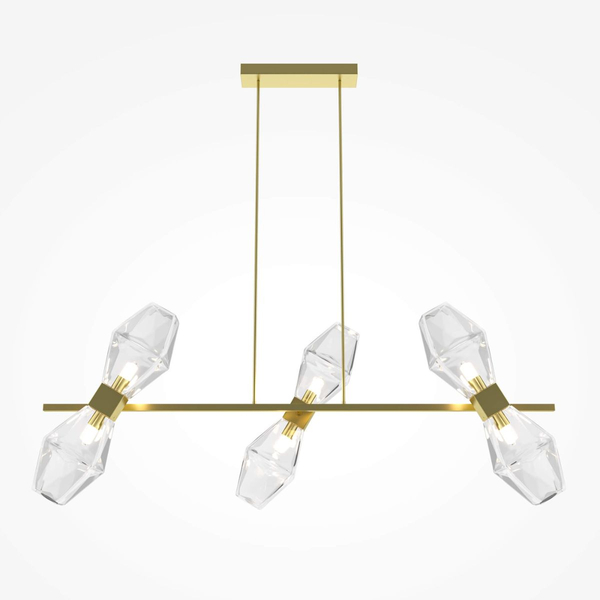 Szklana lampa wisząca złota przezroczysta Coctail Time OUTLET
