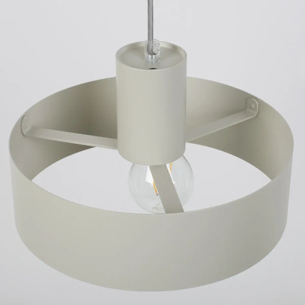 Lampa wisząca nad stół Rif M 41178 do jadalni metalowa szara beżowa
