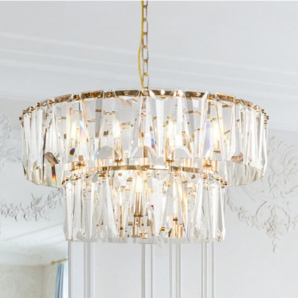 Regulowana lampa wisząca Puntes MOD043PL-12G crystal przeźroczysta