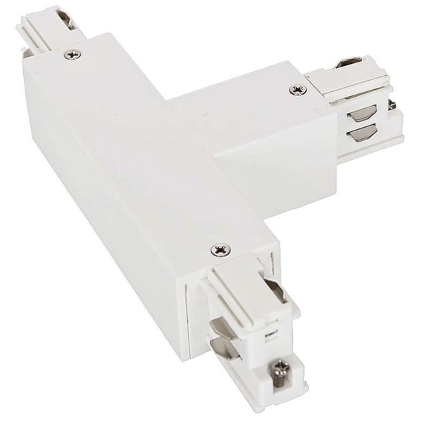 T-ŁĄCZNIK szynoprzewodu uziemienie zewnętrzne HT4-J03-I/WU Italux do 3-fazowej szyny natynkowej 230V biały