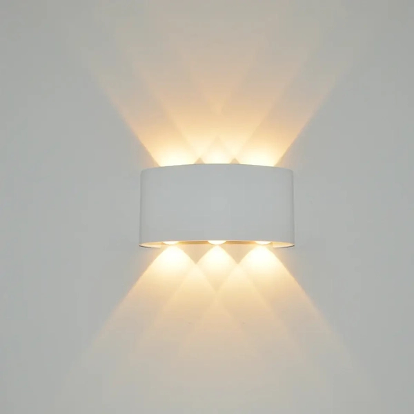 Aluminiowy kinkiet do ogrodu Ortelo OWL-6650-4-WH-3K Italux LED 2W 3000K IP54 biały