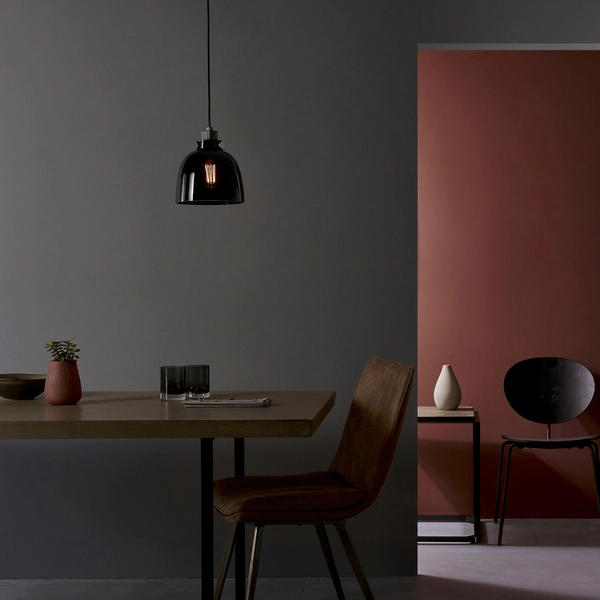 Lampa wisząca loftowa L&-180955 Light& przyciemniane szkło czarna