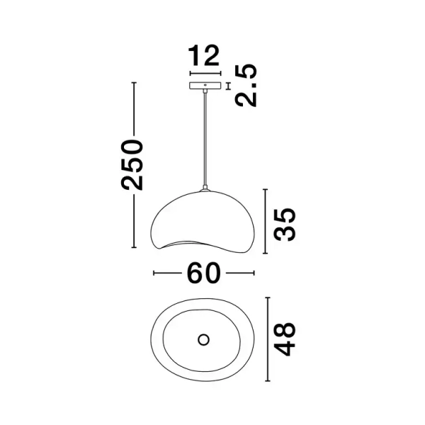 Lampa wisząca kopułowa PALINZA LE45316 do salonu biała
