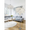 Stojąca lampa Leavy R40463001 RL Light liście metalowa chrom biały