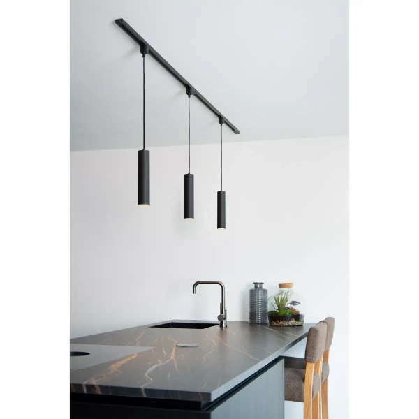 Lampa zwisająca Track 09955/01/30 Lucide do szyn ściemniana czarna