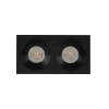 Podwójny downlight sufitowy Prisma 10579 prostokąt czarny