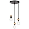 Lampa wisząca CLARTE 3271304R loftowa zwis kaskada drewno czarna