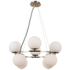 Lampa wisząca Larosa PND-33453-4-4-ABR Italux molekuły kule antyczny brąz