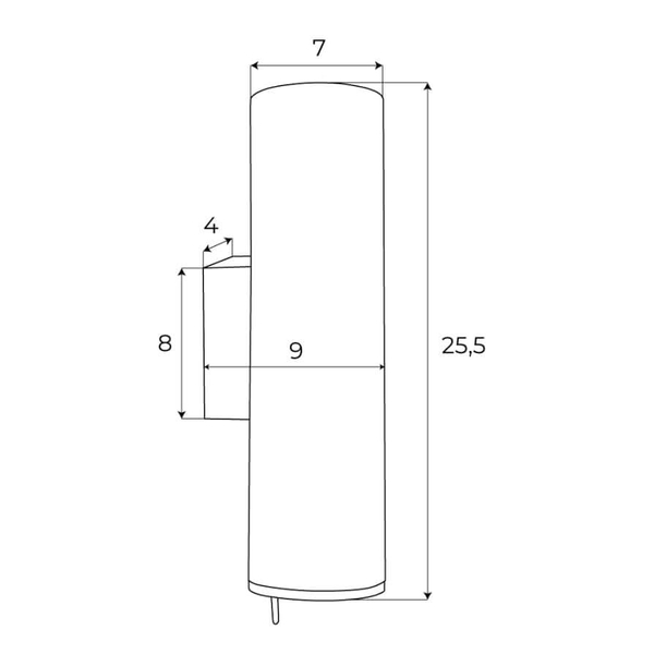Sypialniany kinkiet tuba Laxer W0331 Maxlight góra-dół metalowy biały