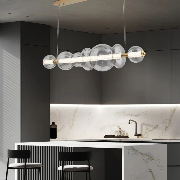 Wisząca lampa szklane kule Atomo QN-ATOMO-LP7-BG LED 46W 3000K złoty