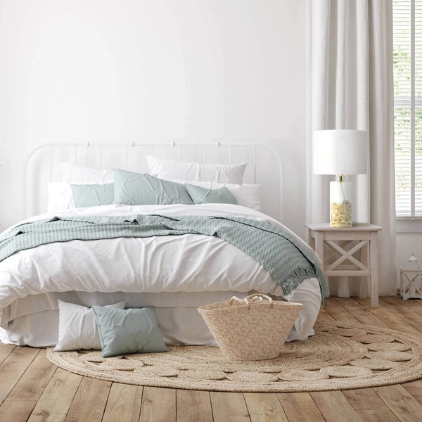 Nocna lampa stojąca Sunflower LP-818/1T WH ozdobna biała złota