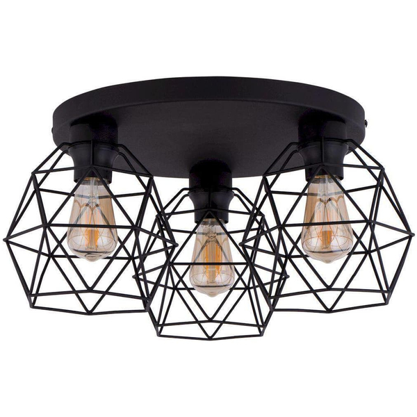 Industrialny plafon Galaxy 3189 TK Lighting druciana metalowa czarna