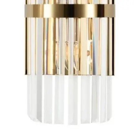 Kinkiet glamour Glitter DW917 gold Step do jadalni kryształowy złoty