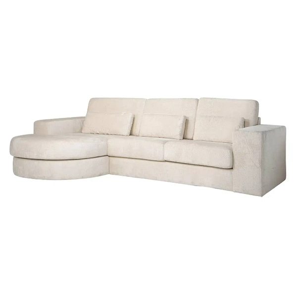 Tapicerowana sofa narożna Felix FELIX-2,5AR+LCHRL Richmond Interiors szenilowa biała