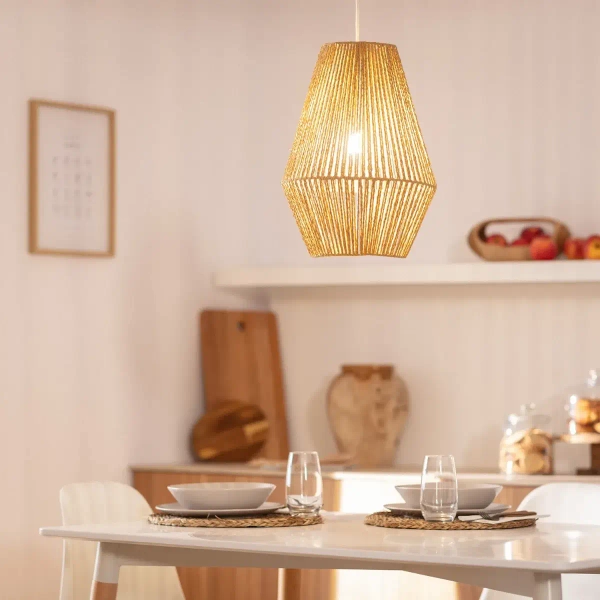 Pleciona lampa zweszana Boho ABR-LW12-BH-E27 Abruzzo brązowa