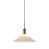 Trójkątna lampa wisząca VELA biała mosiądz 108867 1xE27 metalowa retro