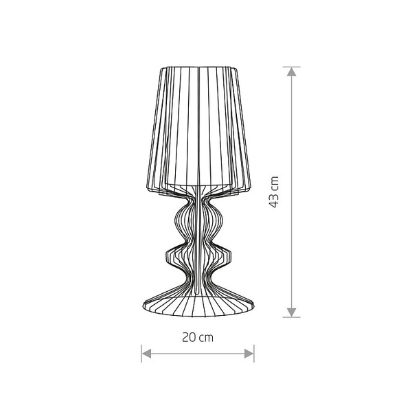 Gabinetowa lampa stołowa Aveiro 5411 stojąca czarna z abażurem