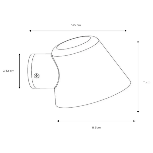 Ścienna lampa DINGO 14881/05/31 Lucide IP44 reflektorek biała