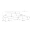 Narożnik salonowy sofa CONTINENTAL 5900168831582 rozkładany